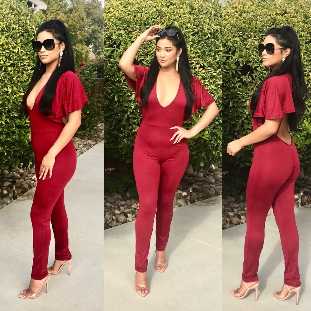 “Sweet Merlot” Jumpsuit